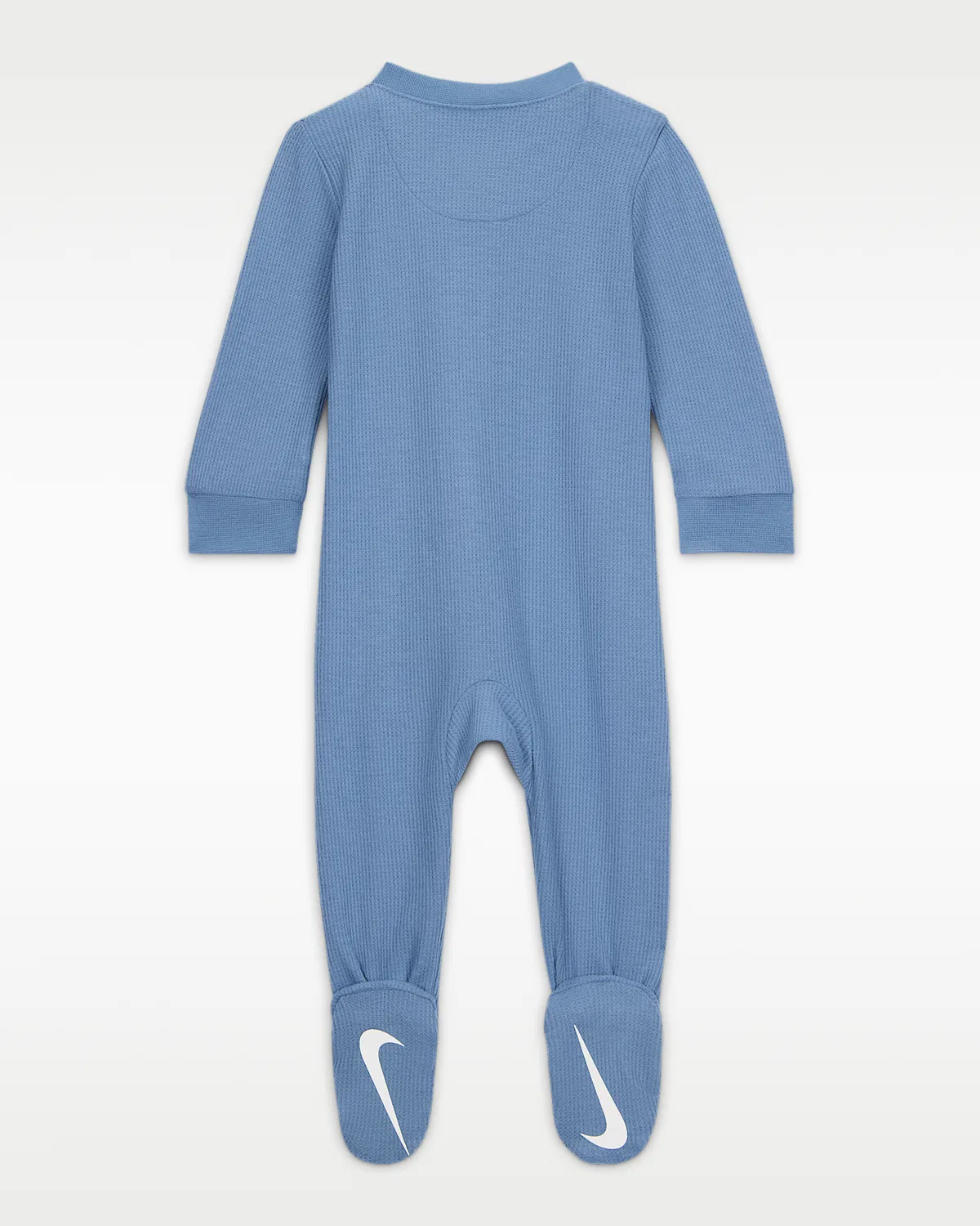 Baby Viscose Waffle Knit Footed Coverall Nike, Blue — фото 2