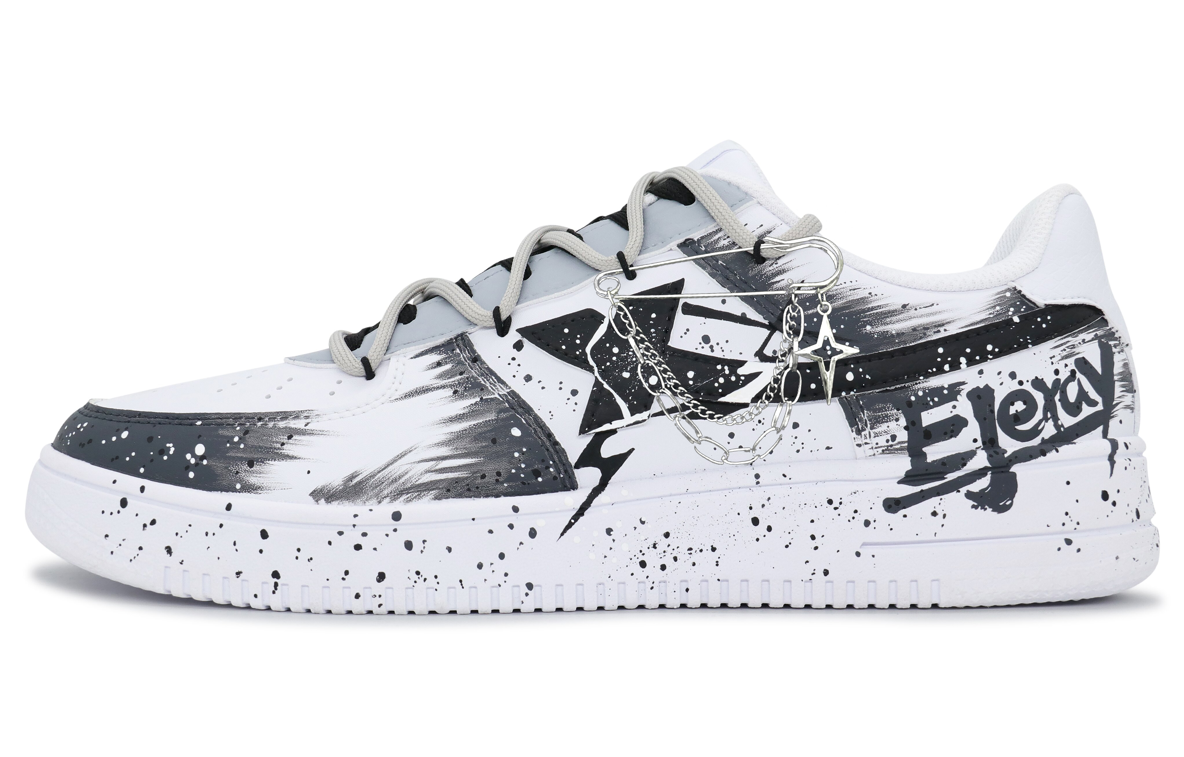 

XTEP Кроссовки Air Force One с низким верхом, противоскользящие, износостойкие, для скейтбординга, мужские, белые, серые