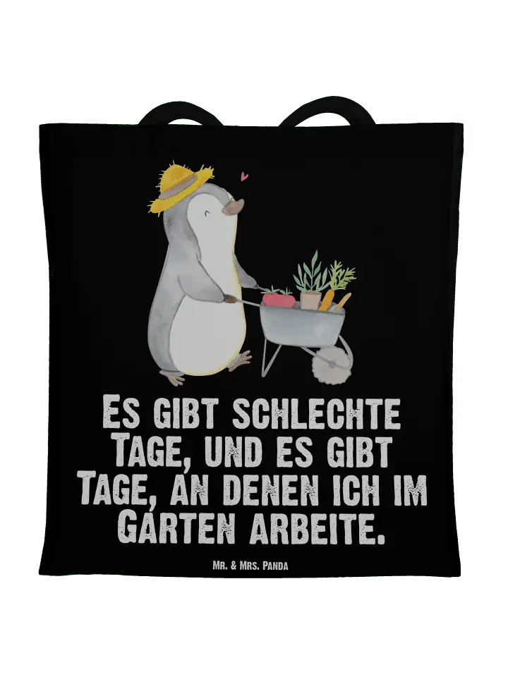 

Сумка для переноски Mr & Mrs Panda Pinguin Gartenarbeit, черный