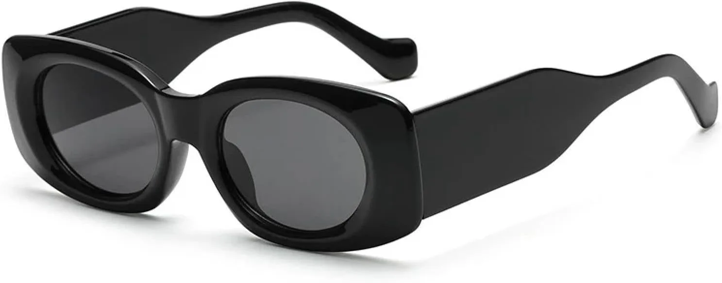 

Популярные модные овальные женские солнцезащитные очки-гелевые линзы ретро градиентного цвета с защитой от УФ-излучения UV400 для мужчин HHZZYVY, Black Grey