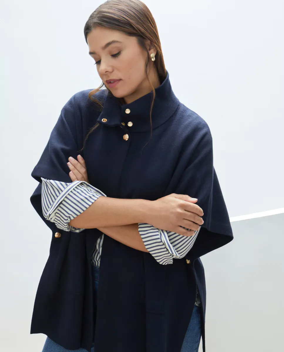 

Женский кардиган-кейп Couchel, темно-синий