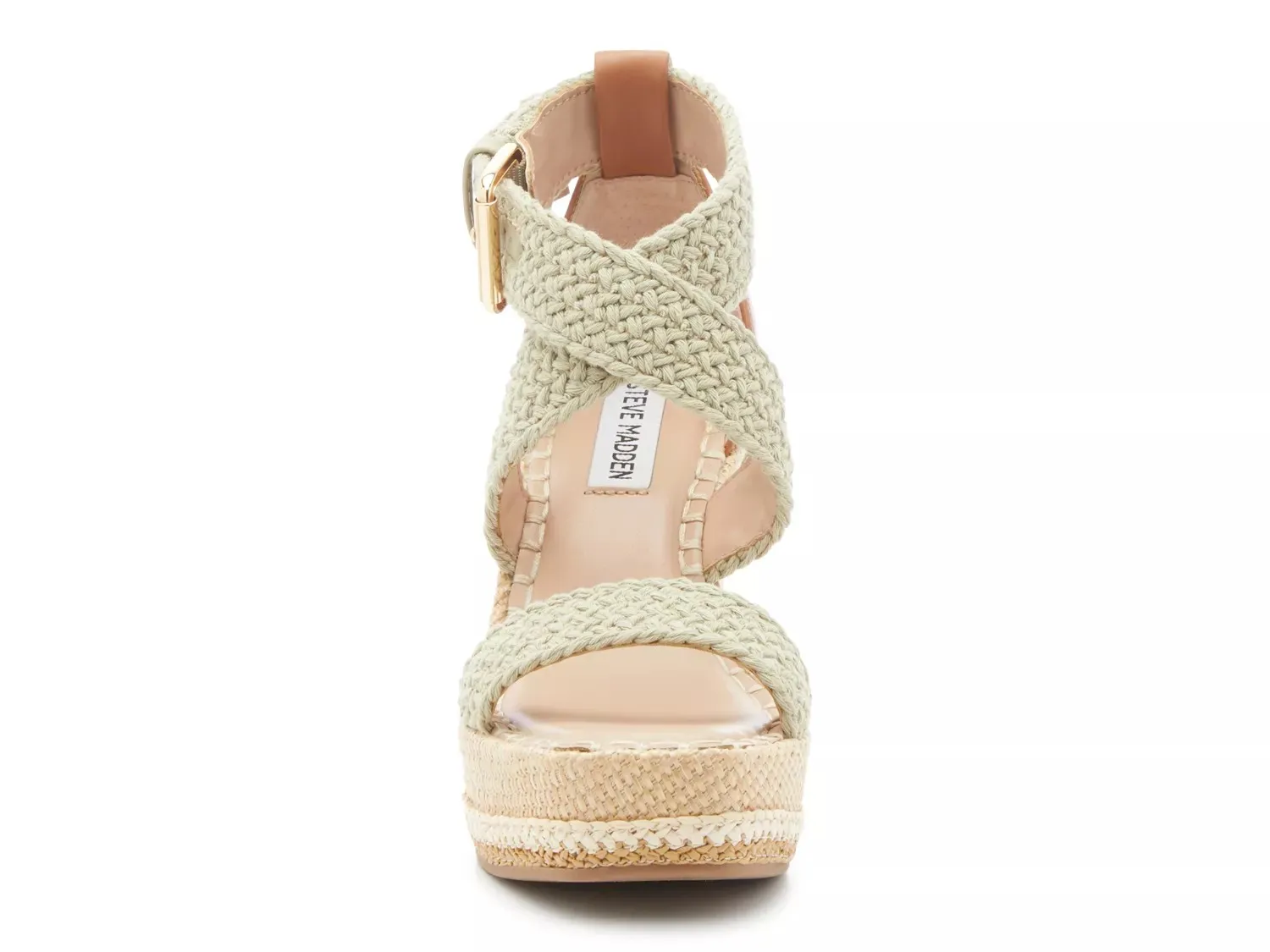 Босоножки Steve Madden Cali на танкетке, светло-зеленый/коричневый/бежевый — фото 2