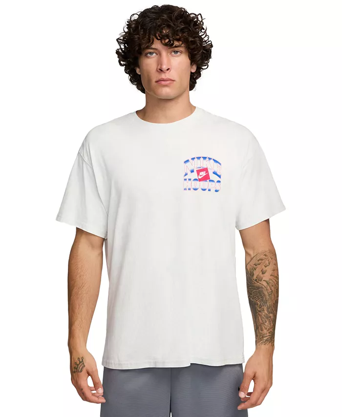 

Мужская футболка Max90 Loose-Fit с баскетбольным принтом Nike, серый