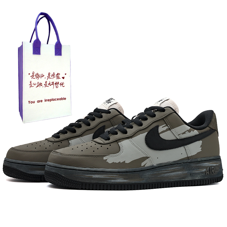 

Nike Air Force 1 Green Shadow Mystery Leather Wrapping, износостойкие и нескользящие низкие скейтборд-кроссовки Unisex