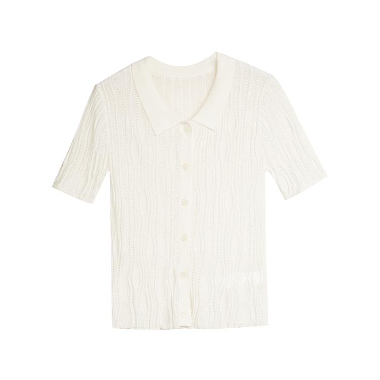 

ELLE Белый воротник-лацкан вязаный женский