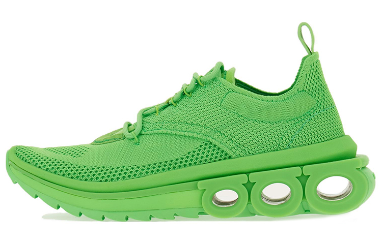 

Ferragamo Мужские низкие повседневные кроссовки из износостойкой ткани, светло-зеленого цвета