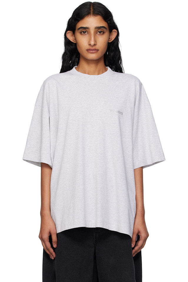 

Футболка Logo regular Vetements, серый