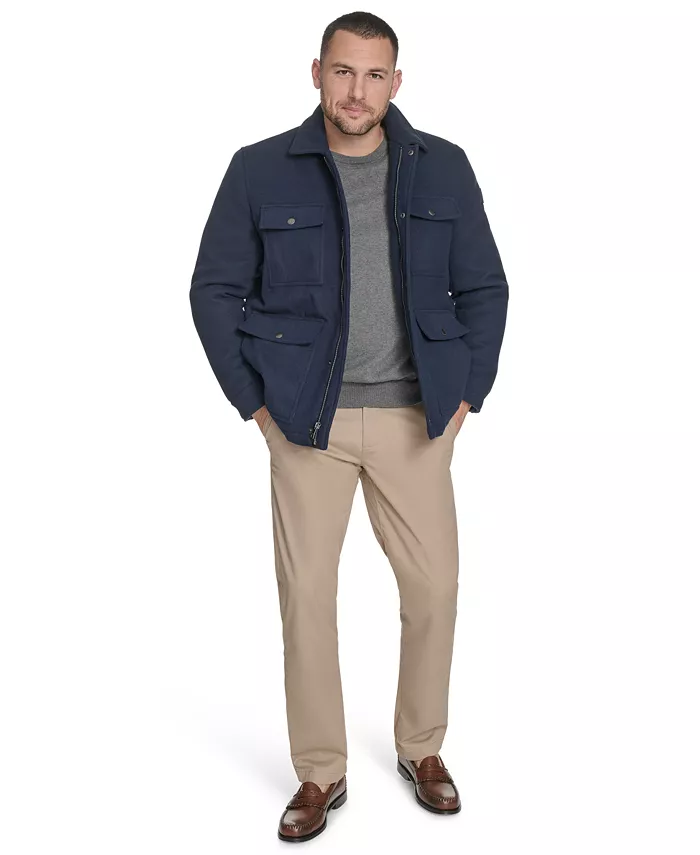 Мужская куртка Field из шерстяной смеси Tommy Hilfiger, синий — фото 2
