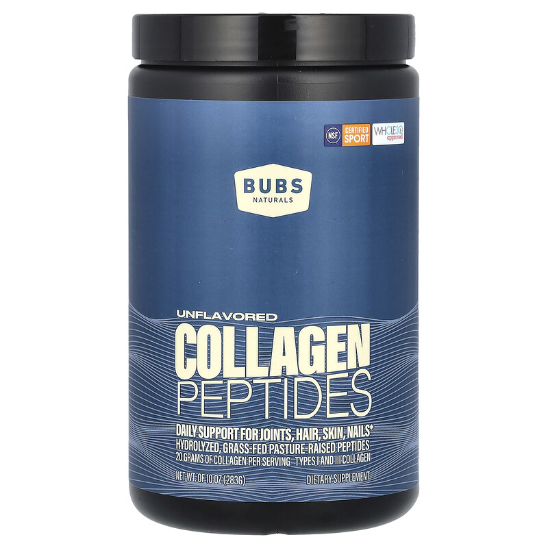

BUBS Naturals, Пептиды коллагена, без добавок, 283 г (10 унций)