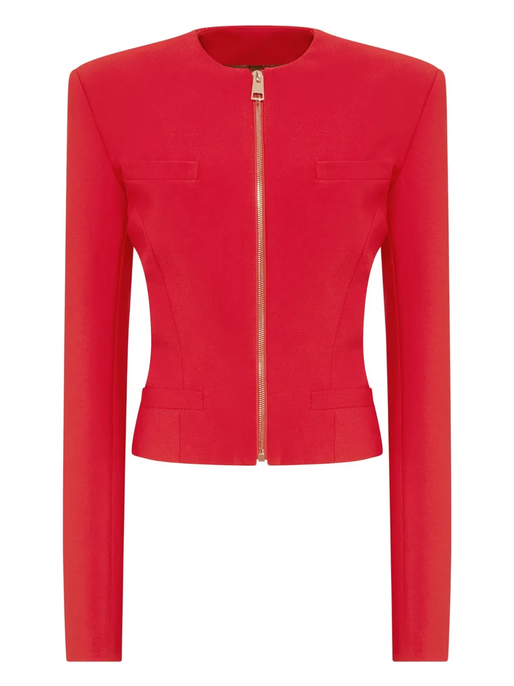 

Куртка на молнии с объемными плечами The Attico, красный