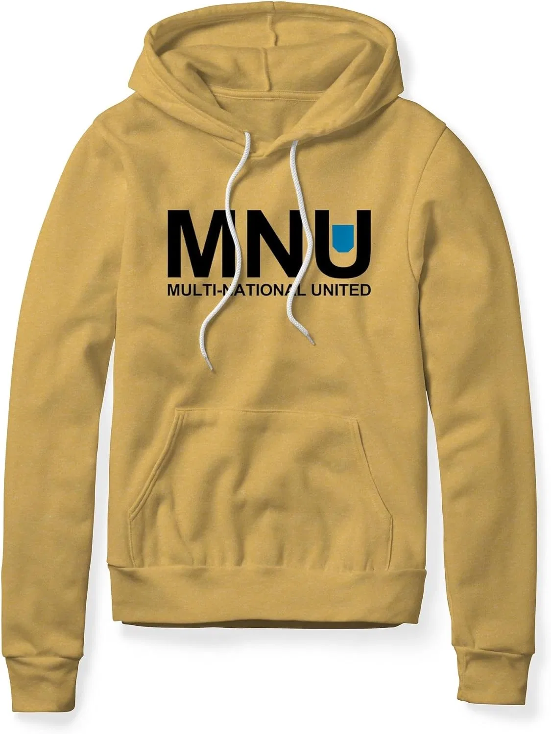 Худи с логотипом MNU, District 9, флис, хлопок/полиэстер, Heather Gold