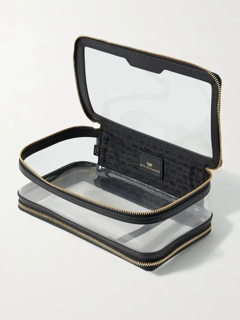 Косметичка In-Flight из ПВХ с отделкой из кожи Anya Hindmarch, прозрачный — фото 4