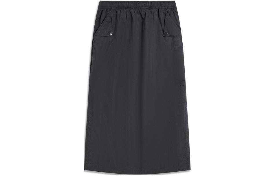 

Выходные Молодежная Повседневная Длинная Юбка Женская Черная Lining