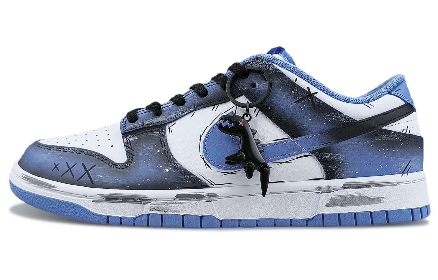 

Кроссовки Nike Dunk Skateboarding Shoes Unisex Low-top Blue/black/white, синий
