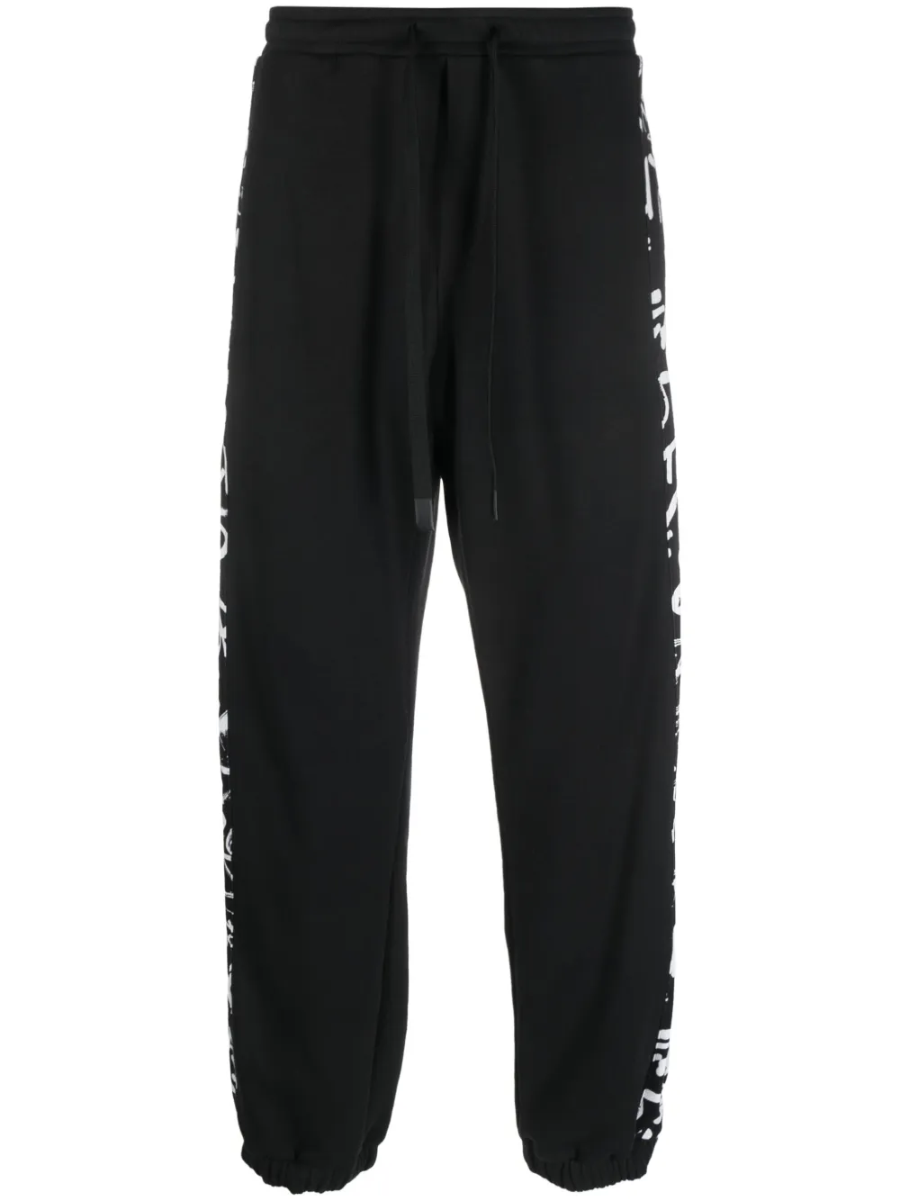 

Спортивные брюки с лампасами и кулиской Versace Jeans Couture, черный