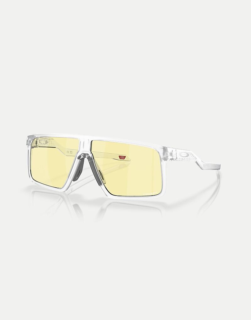 

Белые прямоугольные солнцезащитные очки Oakley Helux Gaming Collection с желтыми зеркальными линзами