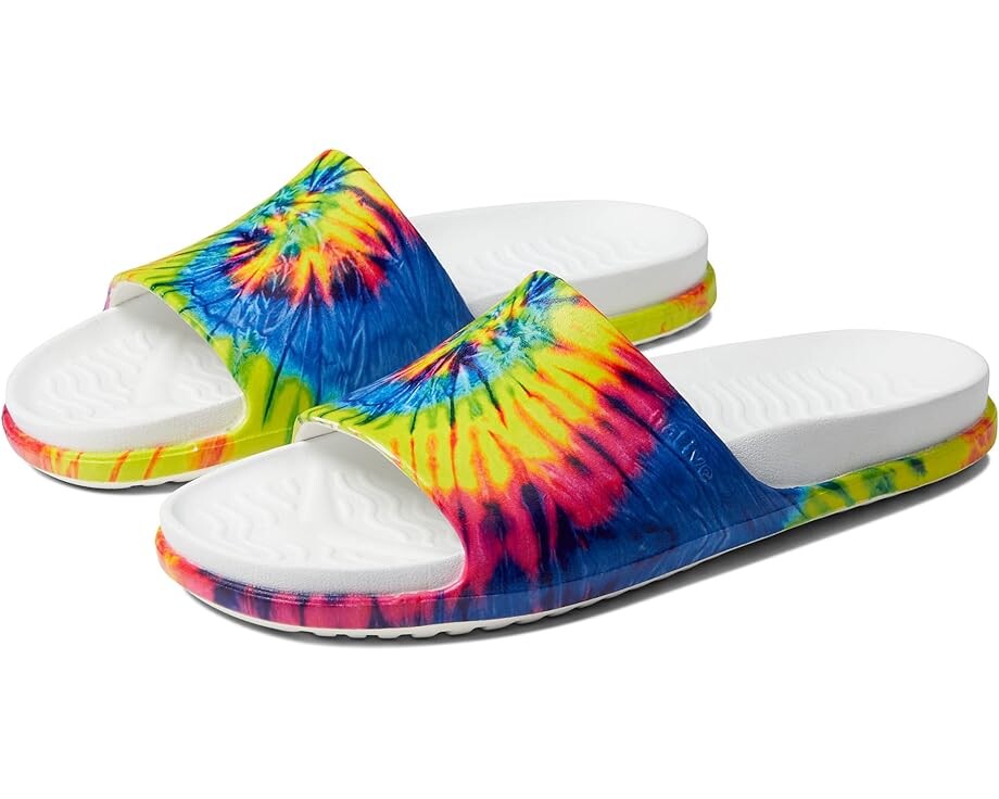 

Сандалии Native Shoes Spencer LX Print, цвет Shell White/Shell White/Neon Multi Tie-Dye