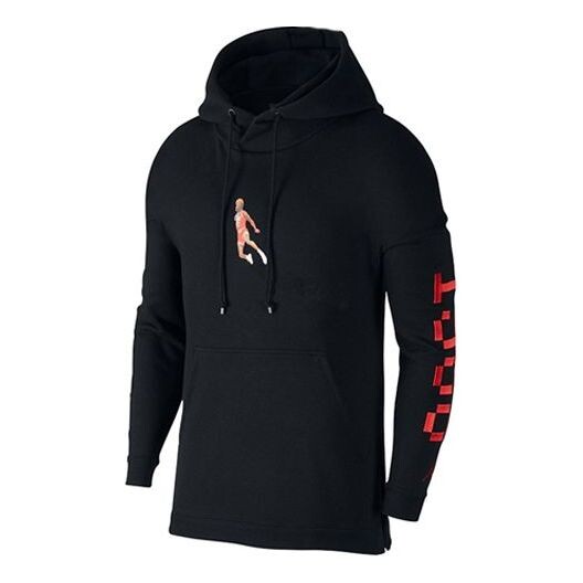 

Толстовка Air Jordan Logo Hoodie 'Black Red', черный