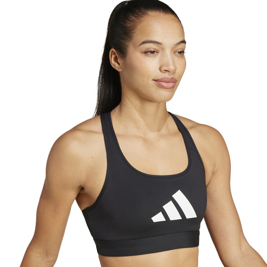 Спортивный бюстгальтер без косточек ADIDAS PERFORMANCE POWER REACT, черный — фото 2