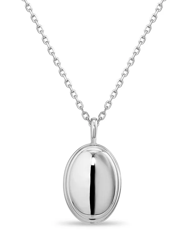 

Ожерелье с подвеской в форме купола Contour-Line из стерлингового серебра, регулируемые размеры 16/17/18 дюймов Devata, silver