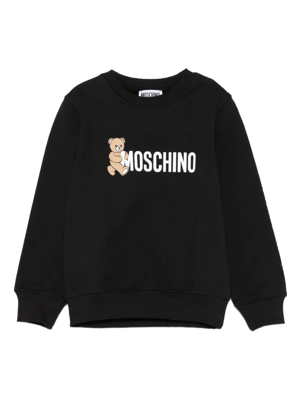 

Толстовка с принтом плюшевого мишки Moschino Kids, черный