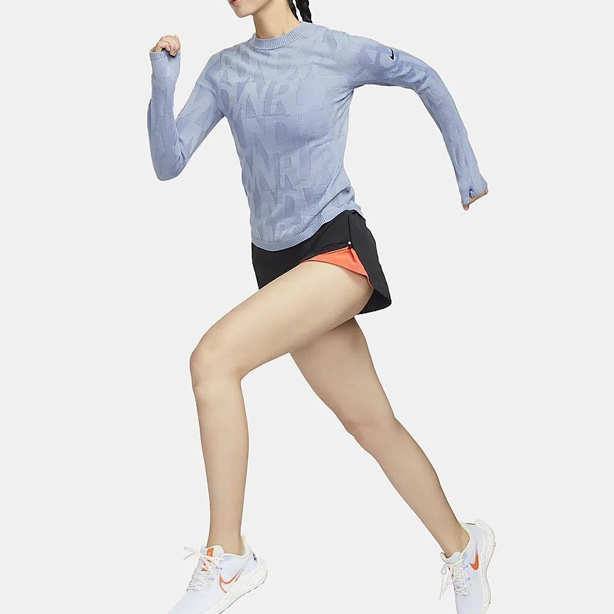 Футболка женская серая шиферно-голубая Nike — фото 4