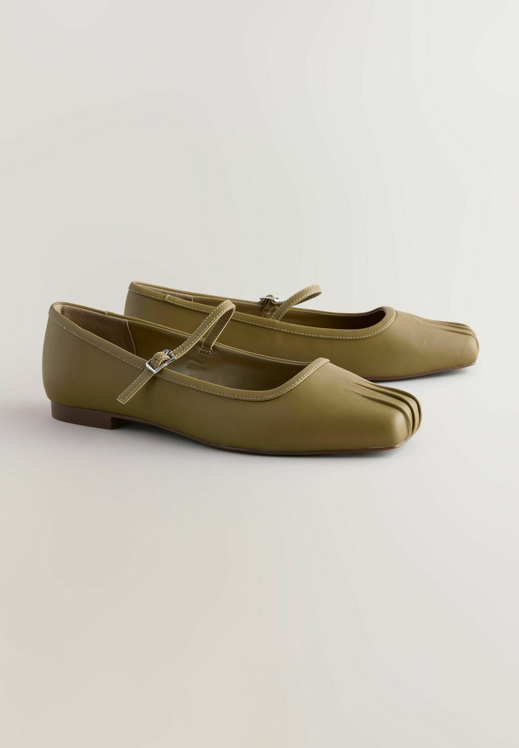 Балетки с ремешком на щиколотке FOREVER COMFORT SQUARE TOE Next, зеленый — фото 2
