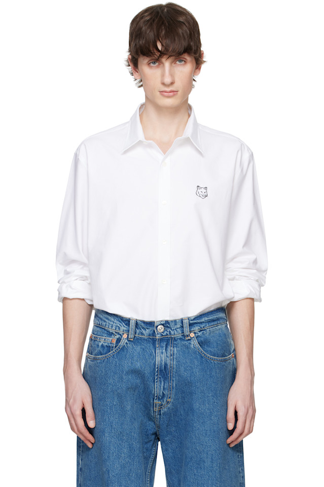 

Футболка для скейтбординга с лисой Contour Fox Head Maison Kitsuné, белый