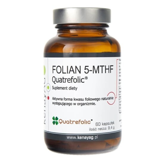 

Kenay, Фолиан 5-MTHF Quatrefolic, 60 капс., белый