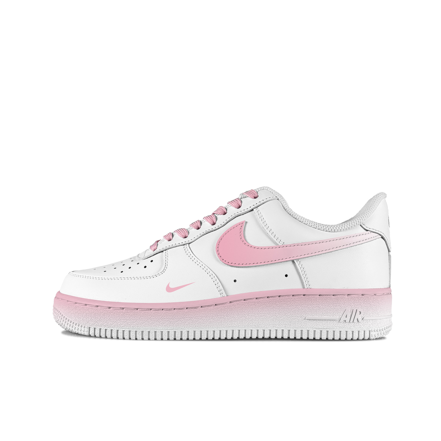 

Nike Найк Эйр Форс 1 Клауд противоскользящие износостойкие низкие скейтерские кроссовки унисекс бело-розовые, цвет Pink