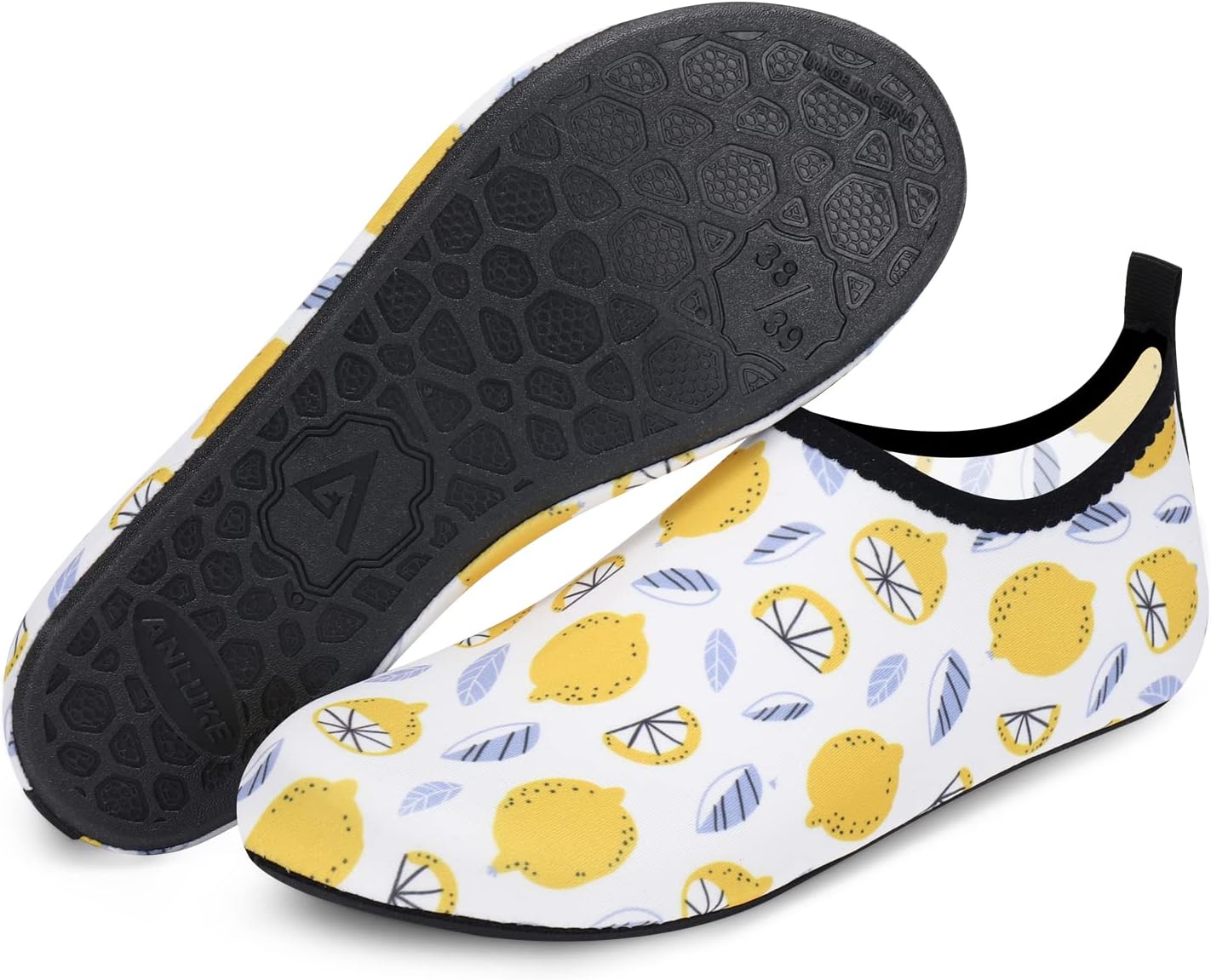 

Водные туфли ANLUKE Barefoot Aqua Yoga, быстро сохнущие пляжные плавательные и серфовые носки для женщин и мужчин, белый/желтый