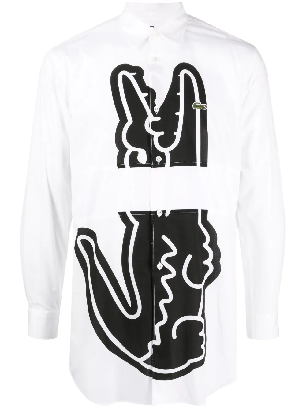 

Рубашка с логотипом из коллаборации с Lacoste Comme Des Garçons Shirt, белый
