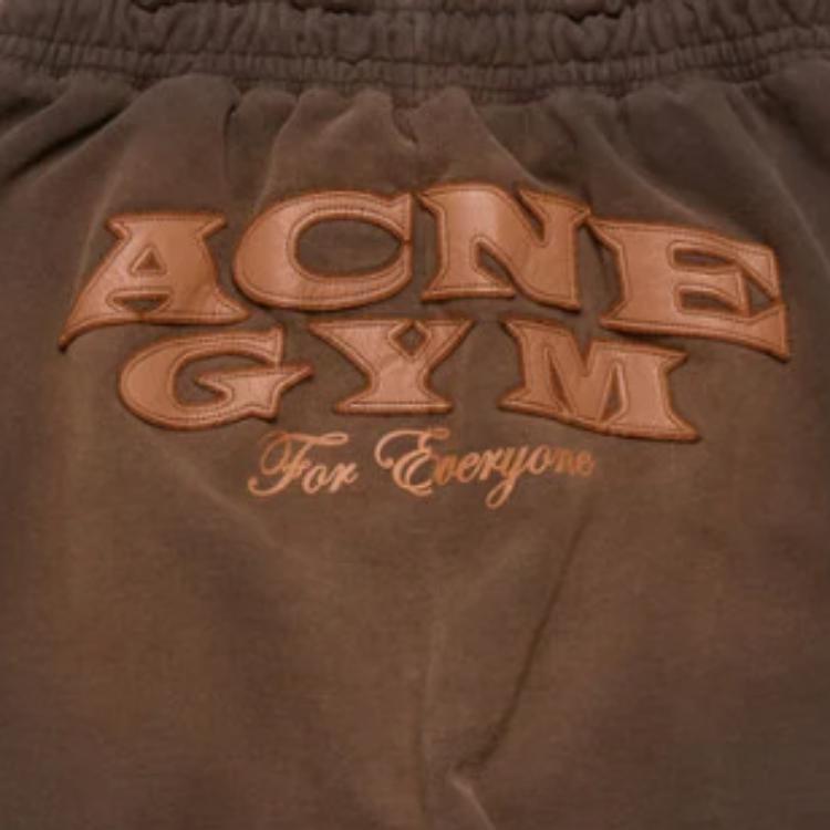 Штаны спортивные на шнурке Acne Studios, коричневый — фото 4
