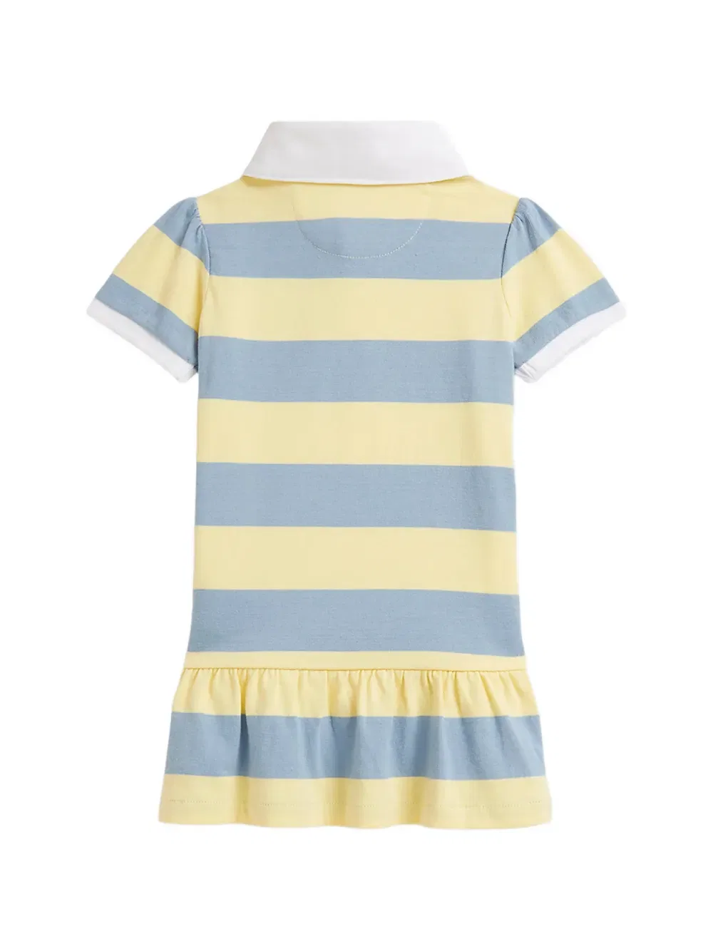 Полосатое платье с оборками Polo Ralph Lauren Kids, синий — фото 4