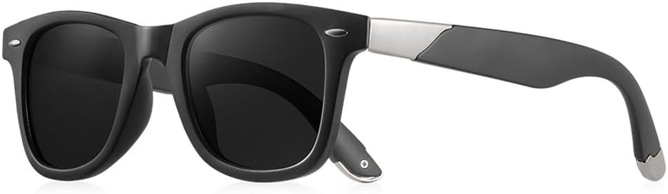 

Классические ретро-солнцезащитные очки квадратной формы для мужчин с металлическими заклепками, унисекс, для вождения, рыбалки, винтажные, с защитой от УФ-излучения UV400, прочные, модные, женские UJNHGQ, C1matte Black