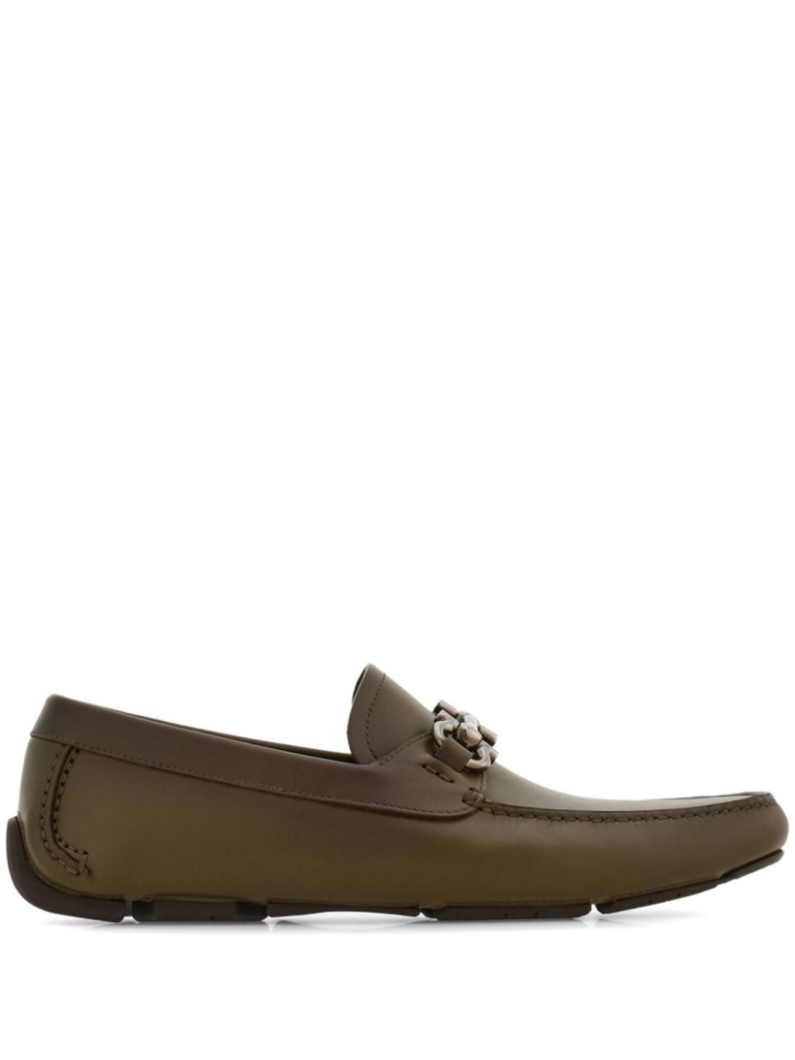 

Лоферы с декором Gancini Ferragamo, зеленый