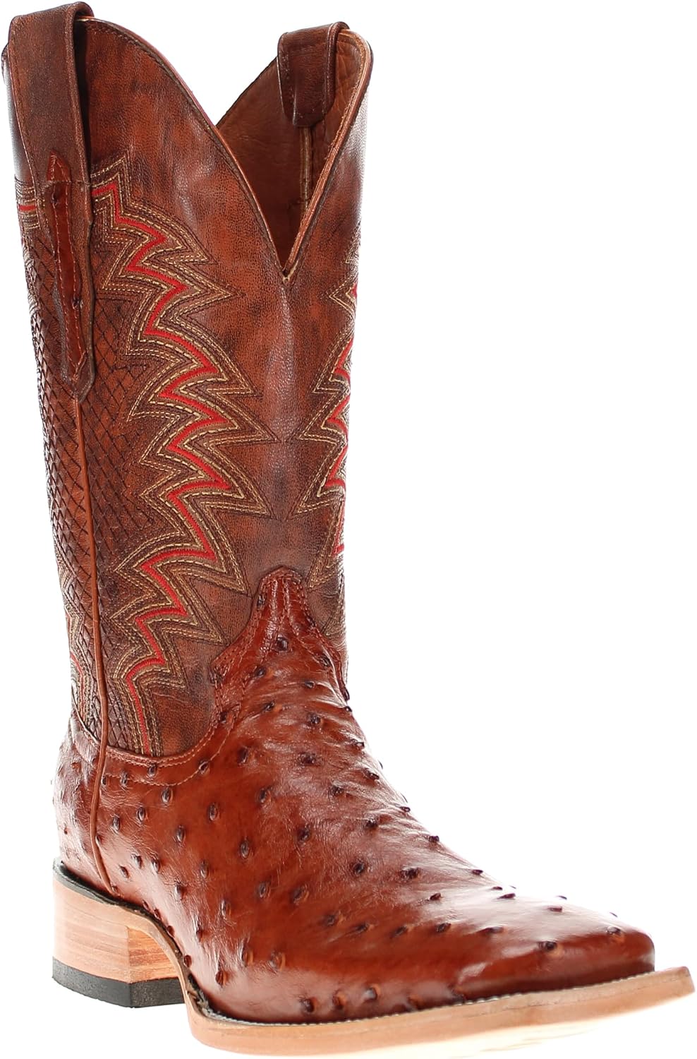 

Мужские ковбойские сапоги Vaccari Bennet из натуральной кожи страуса с широким квадратным носком, темно-синий