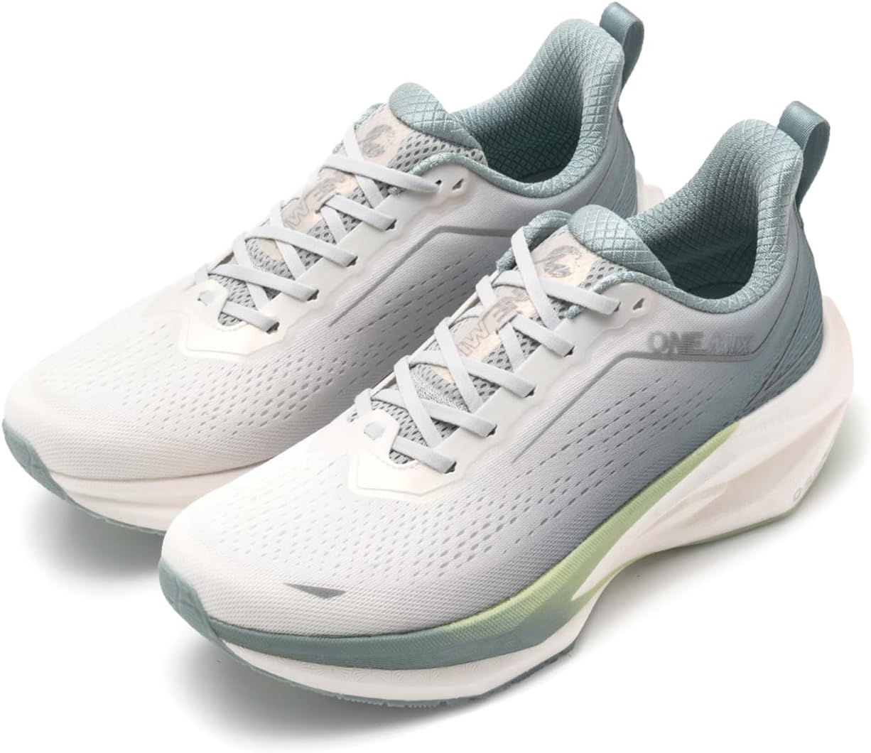 

Мужские кроссовки для бега ONEMIX, сетчатые спортивные кроссовки, противоскользящие, удобные, для тренировок в зале, повседневные, дышащие, для бега, тенниса и моды, белый