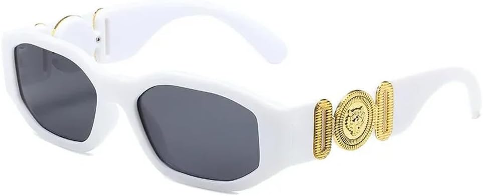 

Ретро-солнцезащитные очки неправильной формы для женщин и мужчин, модные солнцезащитные очки в маленькой оправе, трендовый товар, защита от УФ-излучения UV400 HYYZZC, E