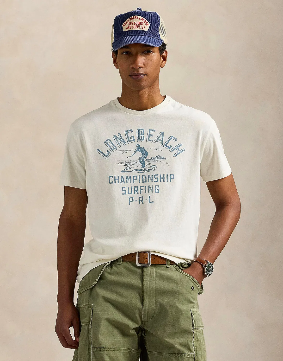 Футболка с принтом Classic Fit Jersey Graphic T-Shirt Polo Ralph Lauren Белый — фото 2