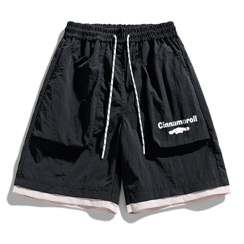 

Шорты повседневные Unisex CINNAMOROLL Yugui Dog Sanrio, черный