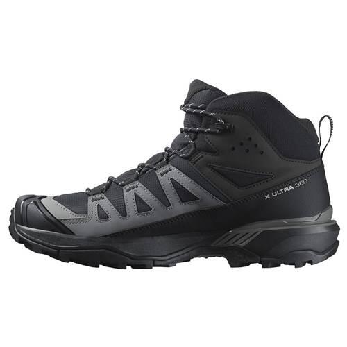 Кроссовки Salomon X Ultra 360 Mid, чёрные, серые, GORE-TEX — фото 3