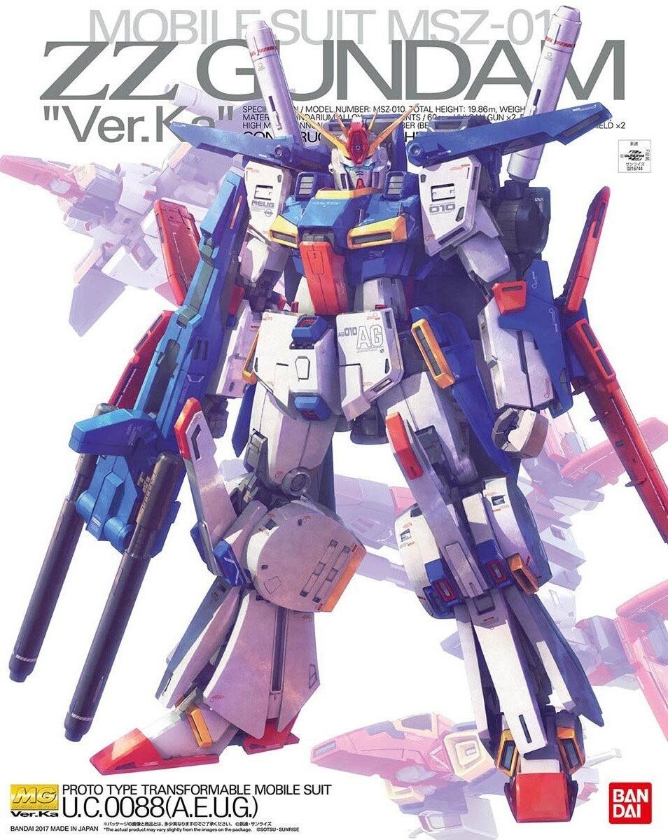 

Модель фигурки GUNDAM MG 1/100 - ZZ GUNDAM VER.KA BL Inna marka
