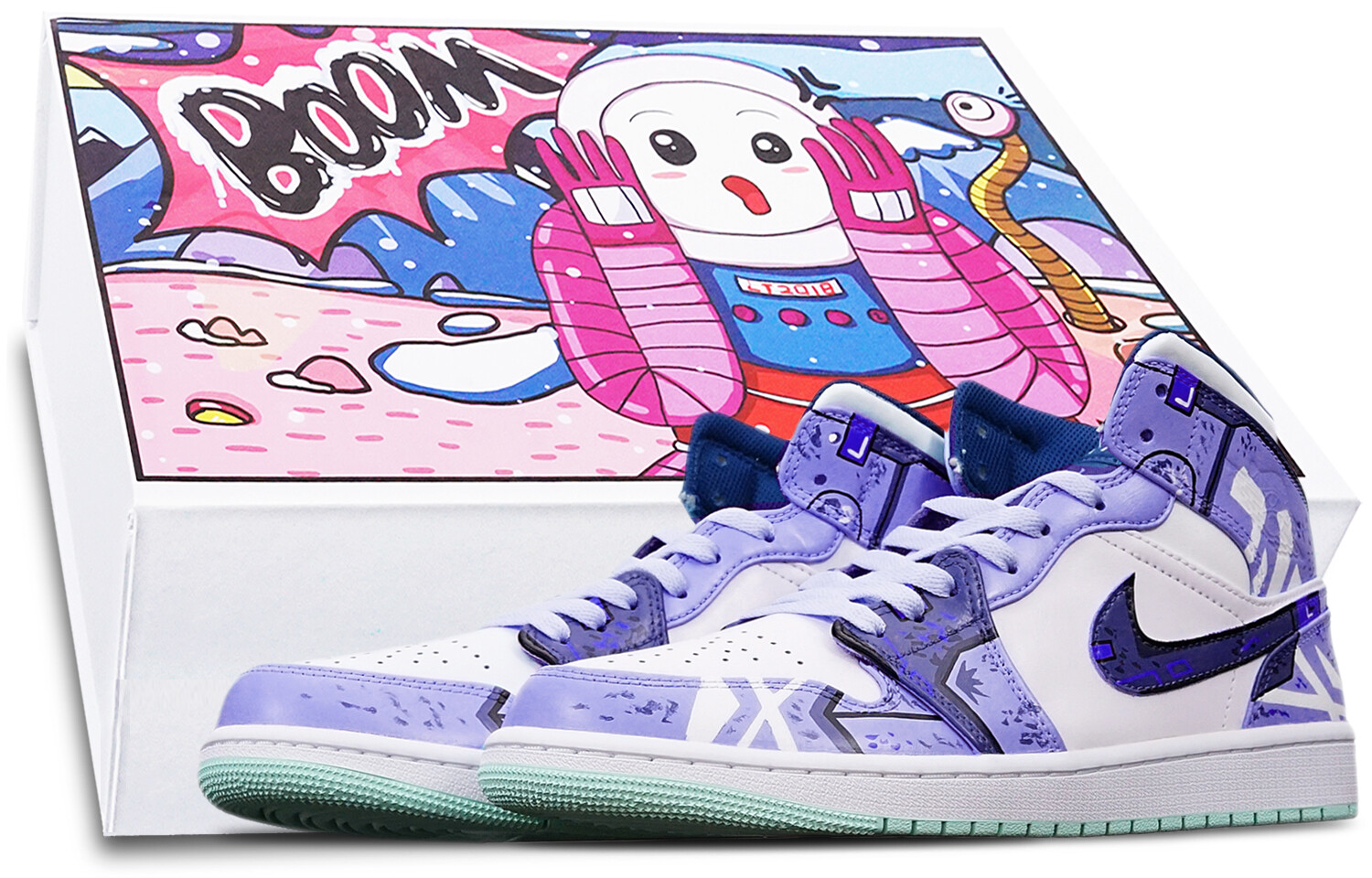 

Кроссовки Air Jordan 1 Vintage Basketball Shoes Men Mid-Top White