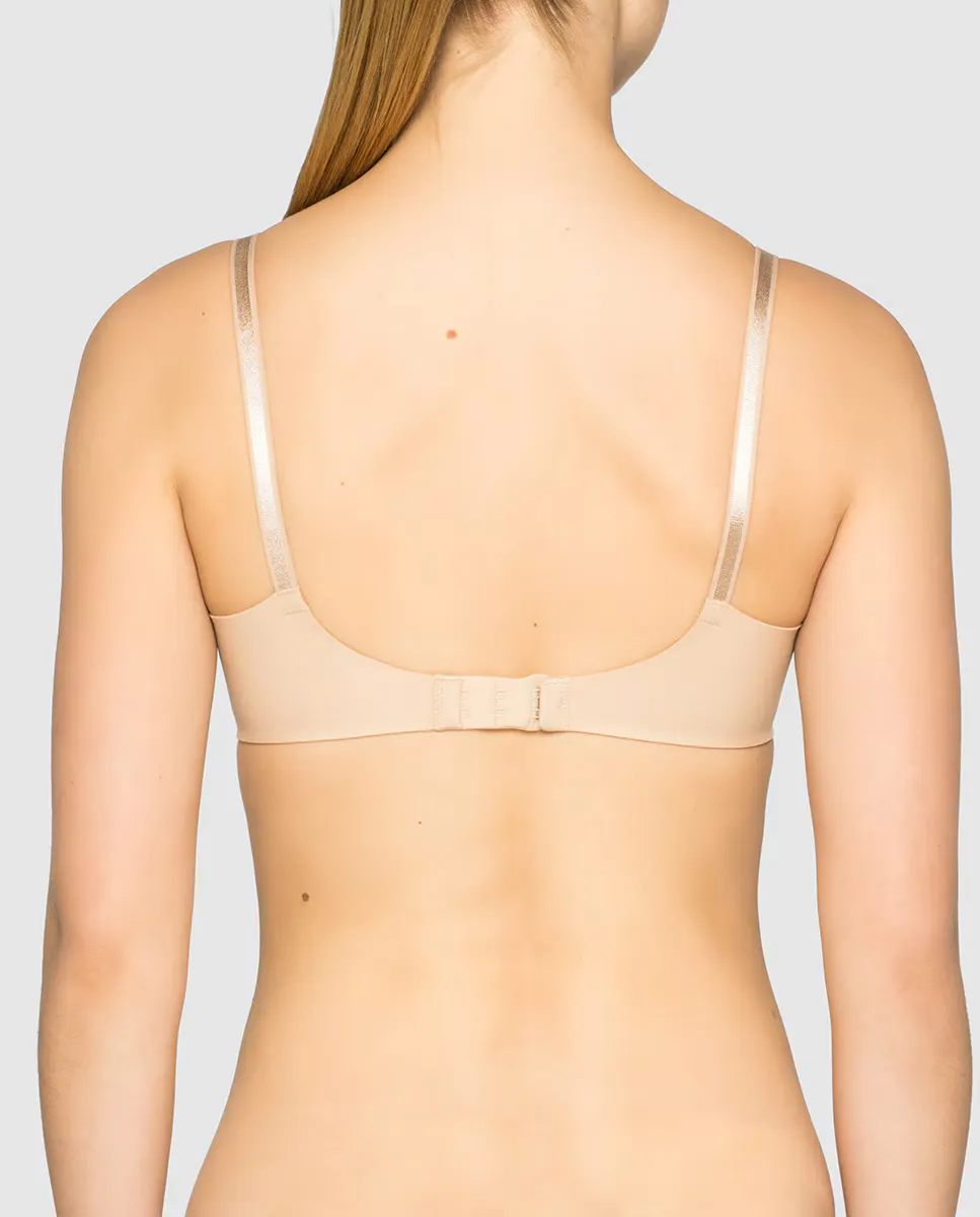 Классический бюстгальтер-невидимка на косточках - Invisible Calvin Klein, цвет Natural — фото 2