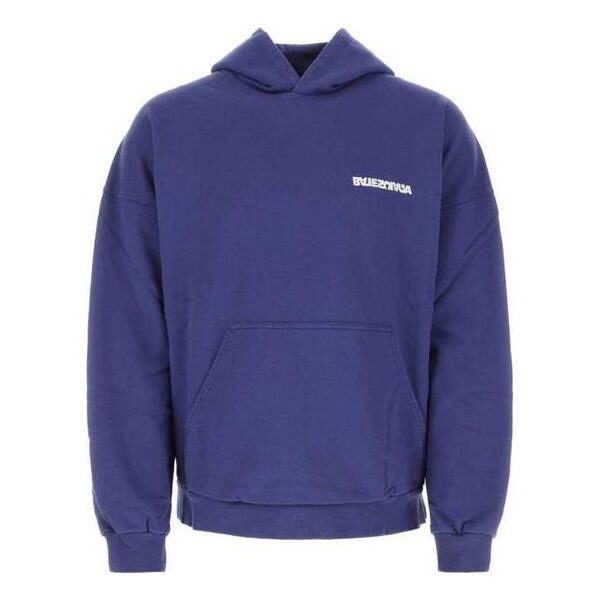 

Толстовка turn hoodie wide fit 'blue' Balenciaga, синий