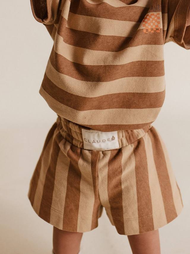 

Детские шорты из органического хлопка emmi Claude & Co, цвет Brick Stripe