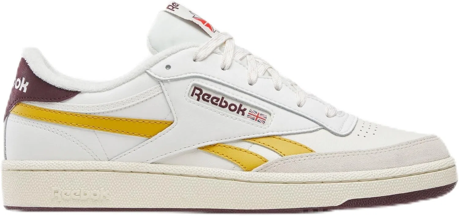 Кроссовки женские Reebok Club C Revenge, цвет Chalk Gritgold Blackcherry