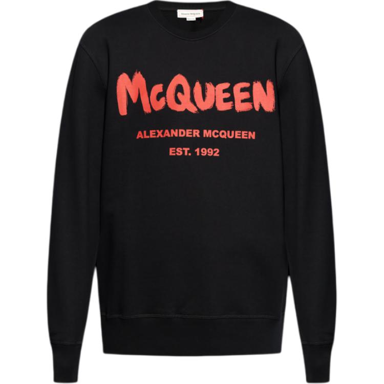 

Футболка с принтом логотипа Alexander McQueen, черная