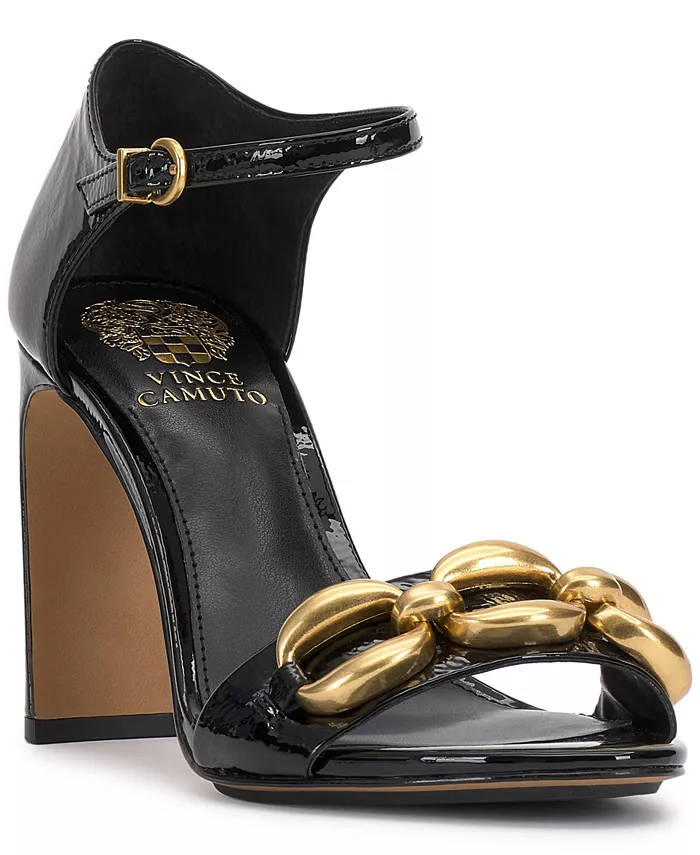 Женские босоножки Aurelia Chain на высоком каблуке Vince Camuto, черный